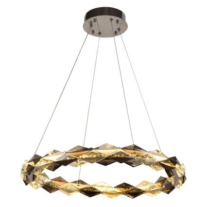 LED Dimmable crystal chandelier on a string LED/40W/230V 3000-6500K shiny chrome + remote control