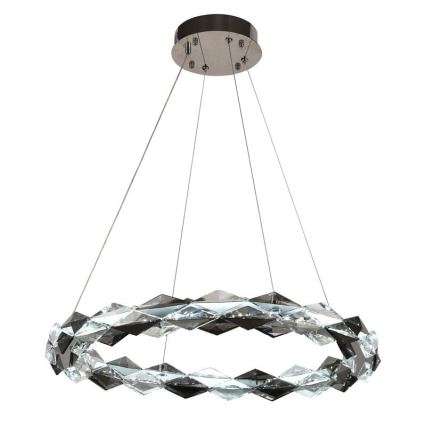 LED Dimmable crystal chandelier on a string LED/40W/230V 3000-6500K shiny chrome + remote control