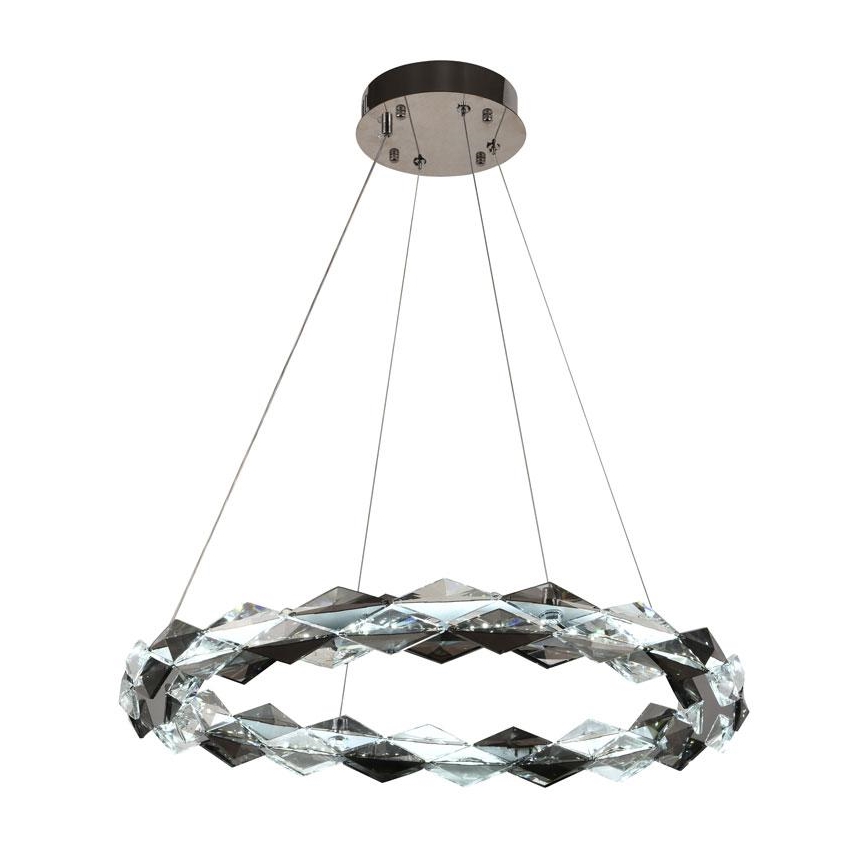 LED Dimmable crystal chandelier on a string LED/40W/230V 3000-6500K shiny chrome + remote control