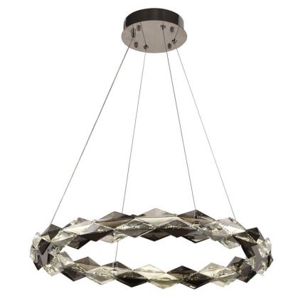 LED Dimmable crystal chandelier on a string LED/40W/230V 3000-6500K shiny chrome + remote control
