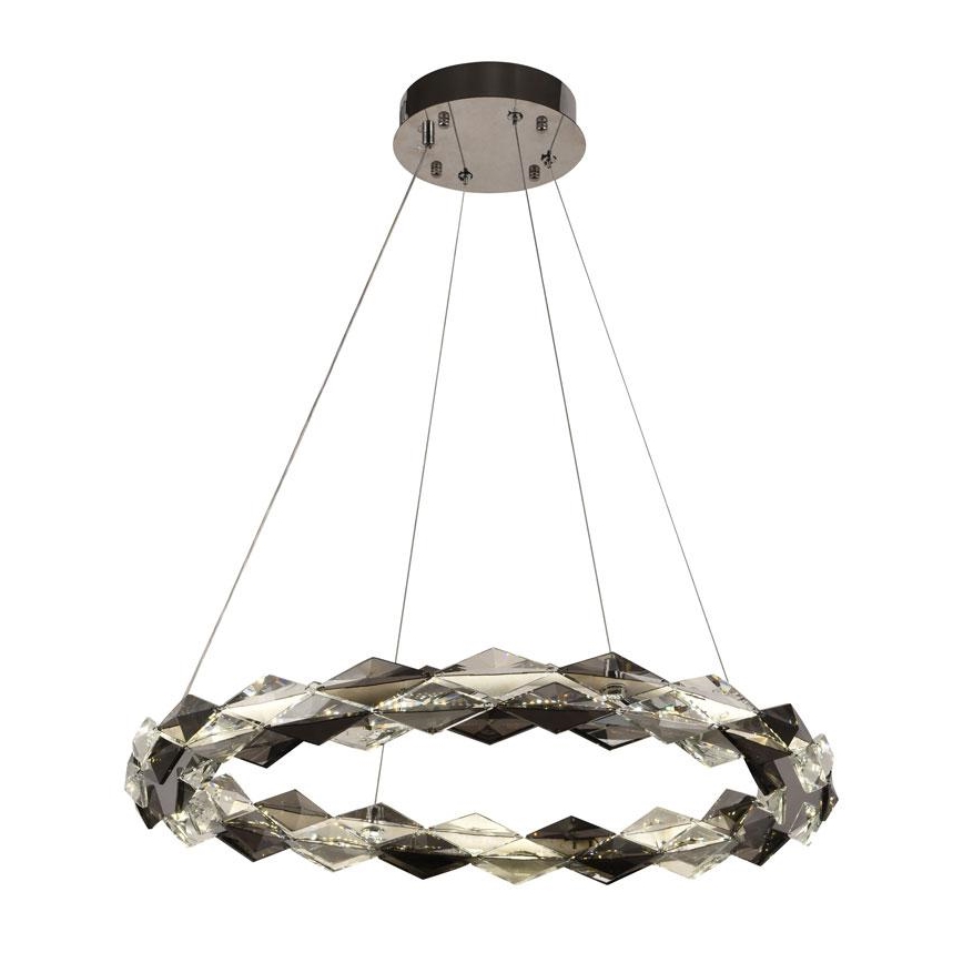 LED Dimmable crystal chandelier on a string LED/40W/230V 3000-6500K shiny chrome + remote control