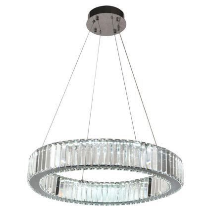 LED Dimmable crystal chandelier on a string LED/40W/230V 3000-6500K shiny chrome + remote control