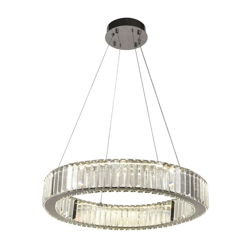 LED Dimmable crystal chandelier on a string LED/40W/230V 3000-6500K shiny chrome + remote control