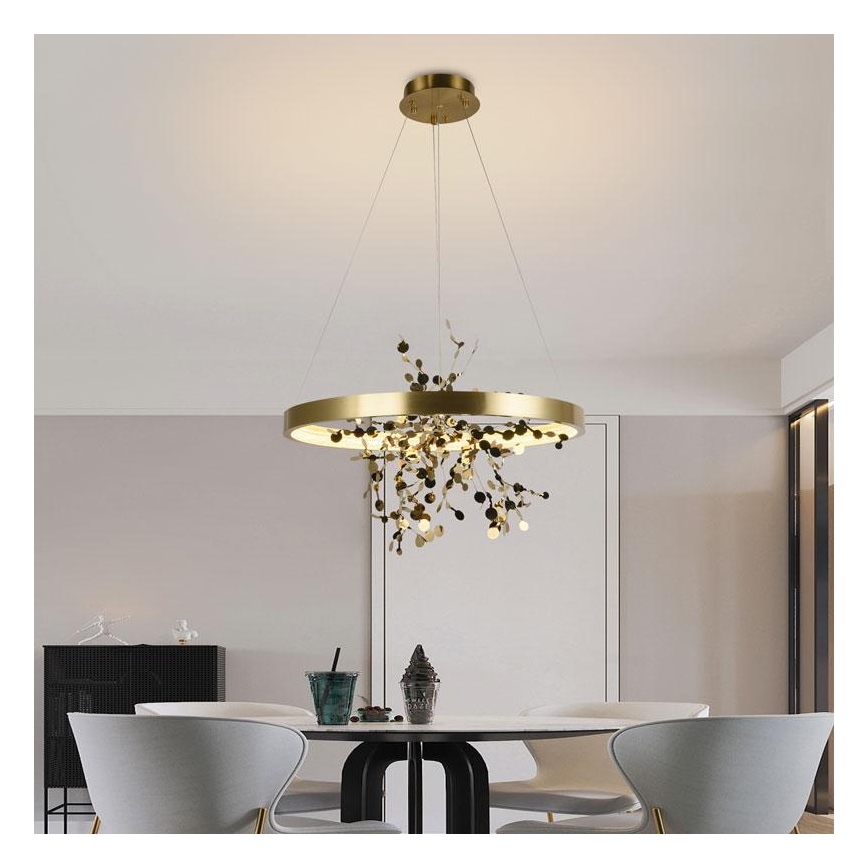 LED Dimmable chandelier on a string LED/40W/230V 3000-6500K gold + remote control