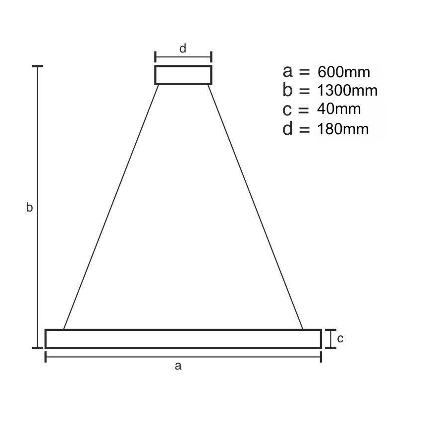 LED Dimmable chandelier on a string LED/40W/230V 3000-6500K gold + remote control