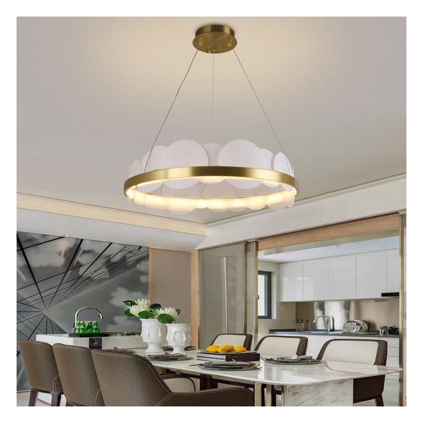 LED Dimmable chandelier on a string LED/40W/230V 3000-6500K gold + remote control