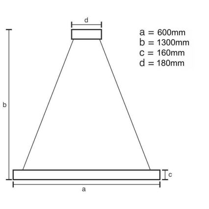 LED Dimmable chandelier on a string LED/40W/230V 3000-6500K gold + remote control
