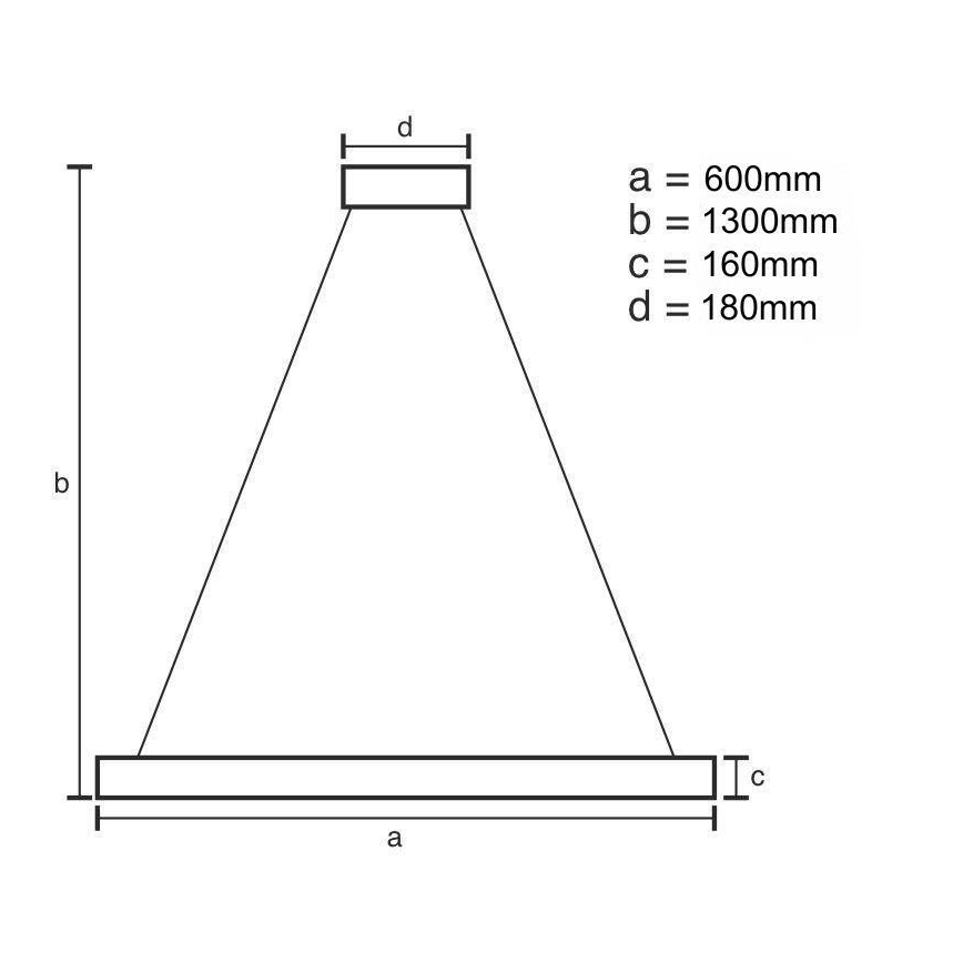 LED Dimmable chandelier on a string LED/40W/230V 3000-6500K gold + remote control
