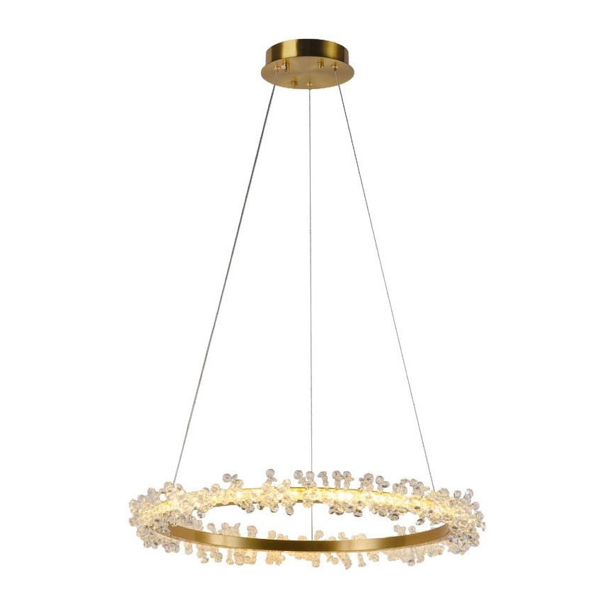 LED Dimmable crystal chandelier on a string LED/40W/230V 3000-6500K gold + remote control