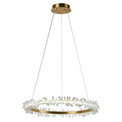 LED Dimmable crystal chandelier on a string LED/40W/230V 3000-6500K gold + remote control