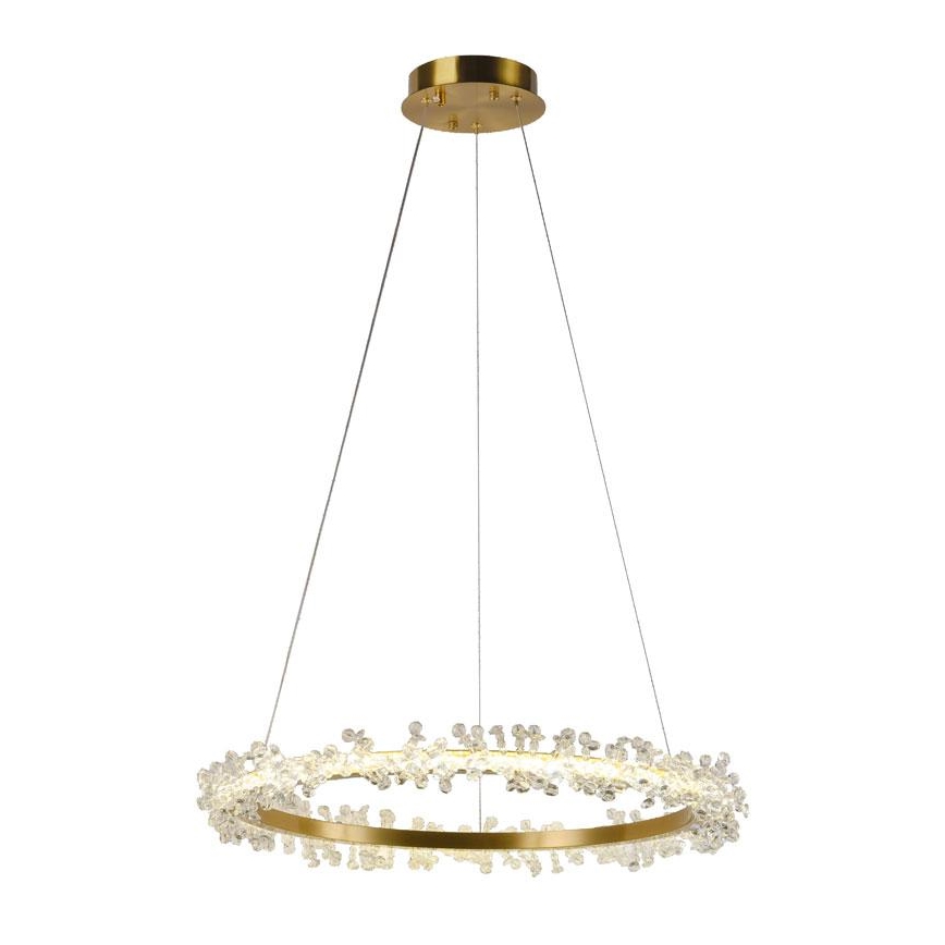 LED Dimmable crystal chandelier on a string LED/40W/230V 3000-6500K gold + remote control
