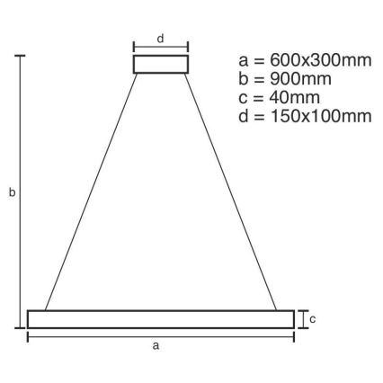 LED Dimmable chandelier on a string LED/40W/230V 3000-6500K + remote control