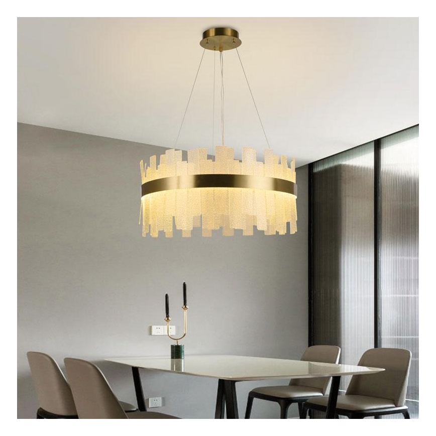 LED Dimmable crystal chandelier on a string LED/40W/230V 3000-6500K + remote control