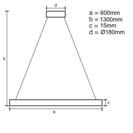 LED Dimmable chandelier on a string LED/40W/230V 3000-6500K + remote control