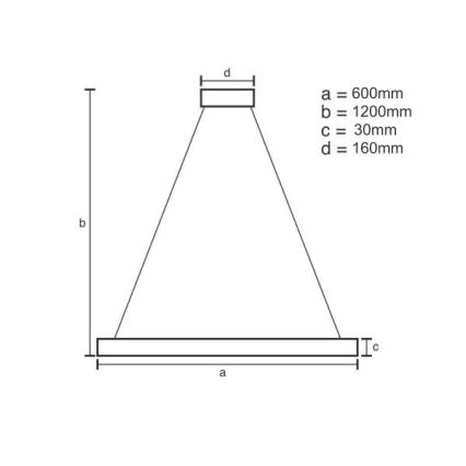 LED Dimmable chandelier on a string LED/40W/230V 3000-6500K + remote control