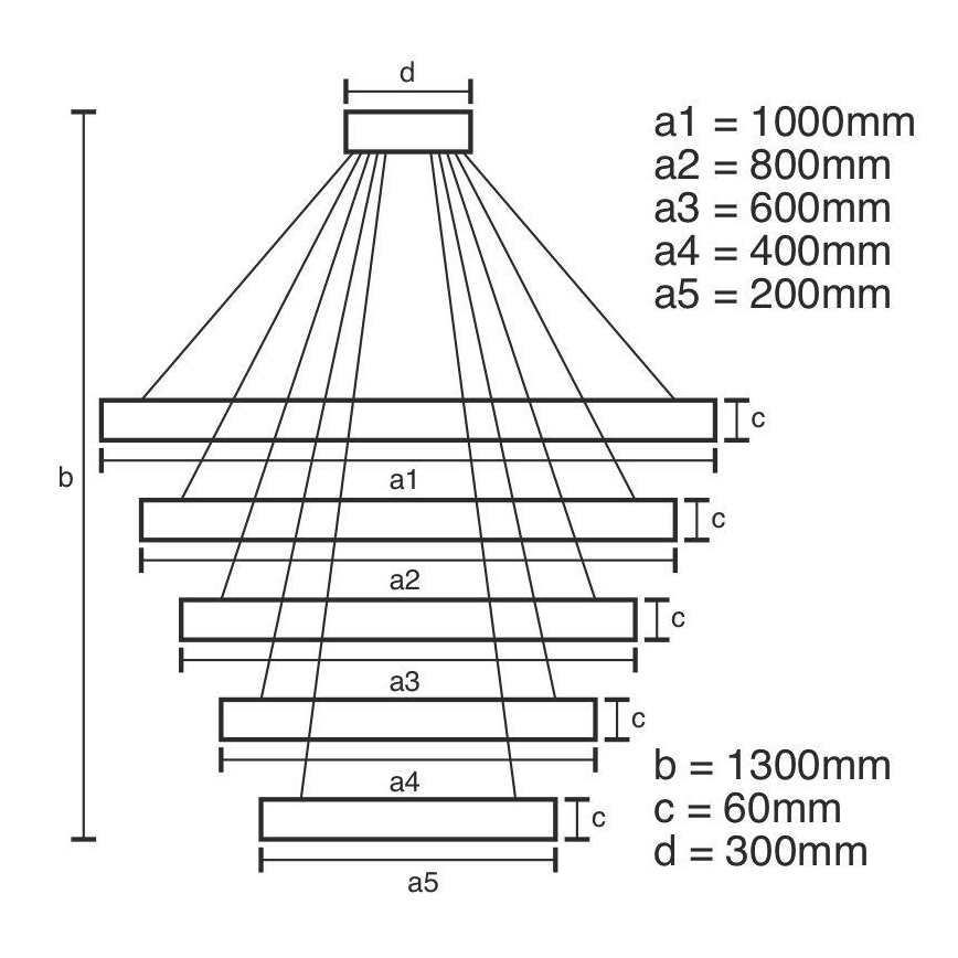 LED Dimmable chandelier on a string LED/420W/230V 3000-6500K + remote control