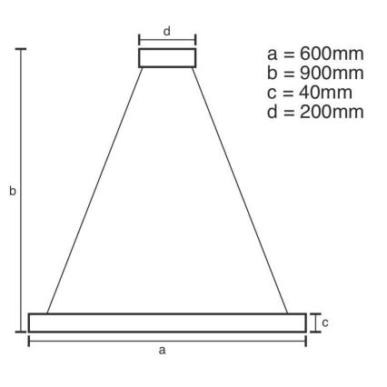 LED Dimmable chandelier on a string LED/42W/230V 3000-6500K + remote control