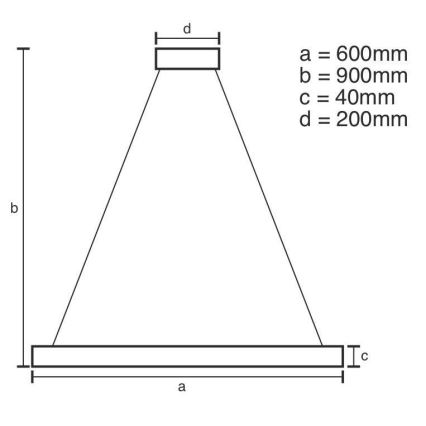 LED Dimmable chandelier on a string LED/42W/230V 3000-6500K + remote control