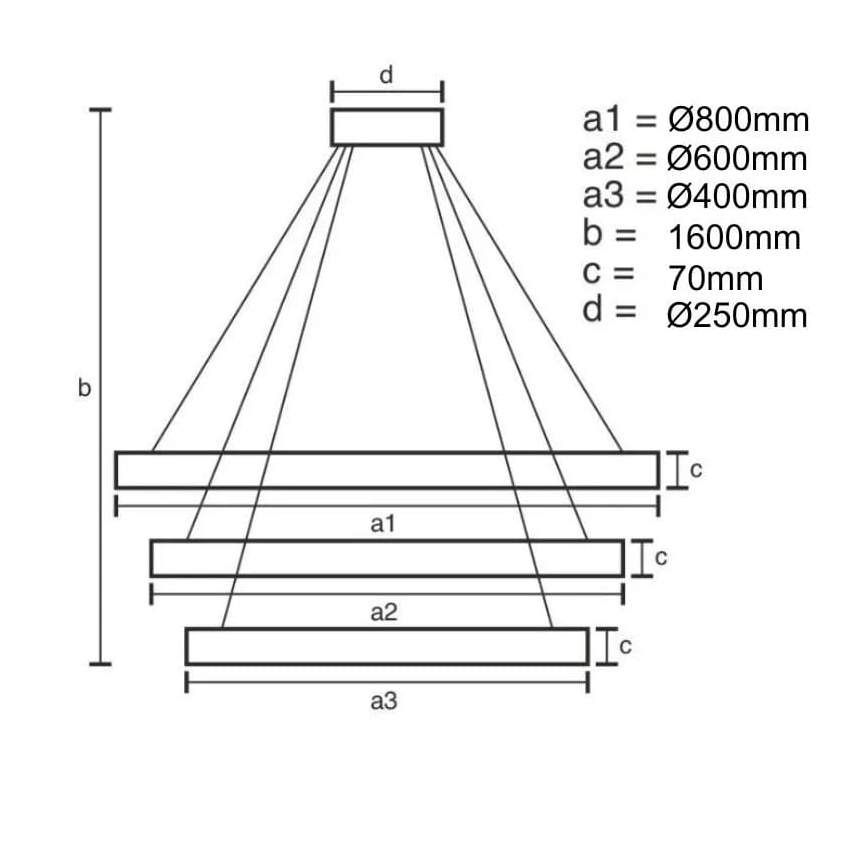 LED Dimmable chandelier on a string LED/45W/230V 3000-6500K + remote control