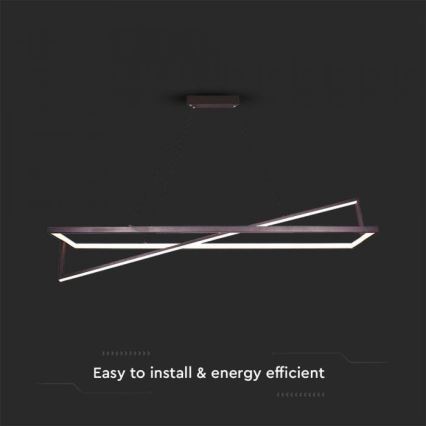 LED Dimmable chandelier on a string LED/45W/230V 3000K 114 cm black
