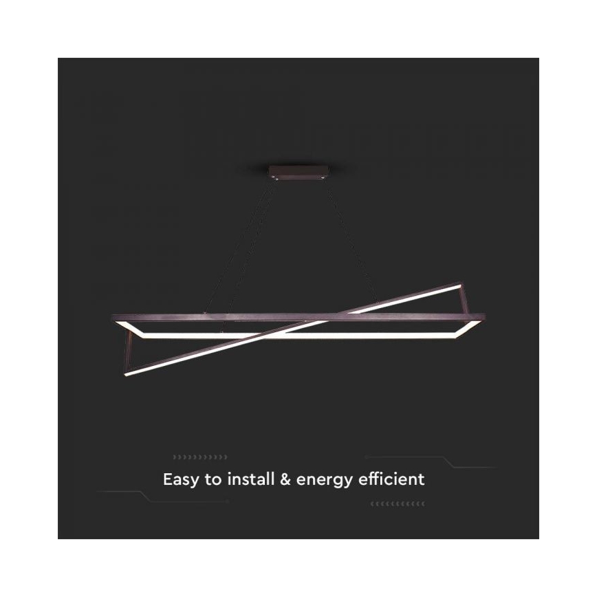 LED Dimmable chandelier on a string LED/45W/230V 3000K 114 cm black