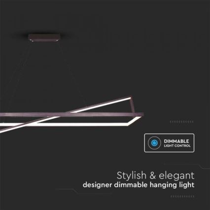 LED Dimmable chandelier on a string LED/45W/230V 3000K 114 cm black