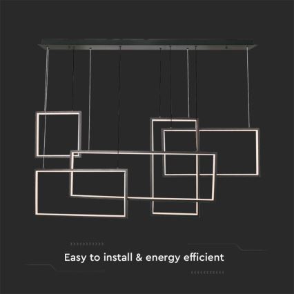 LED Dimmable chandelier on a string LED/45W/230V 3000K black