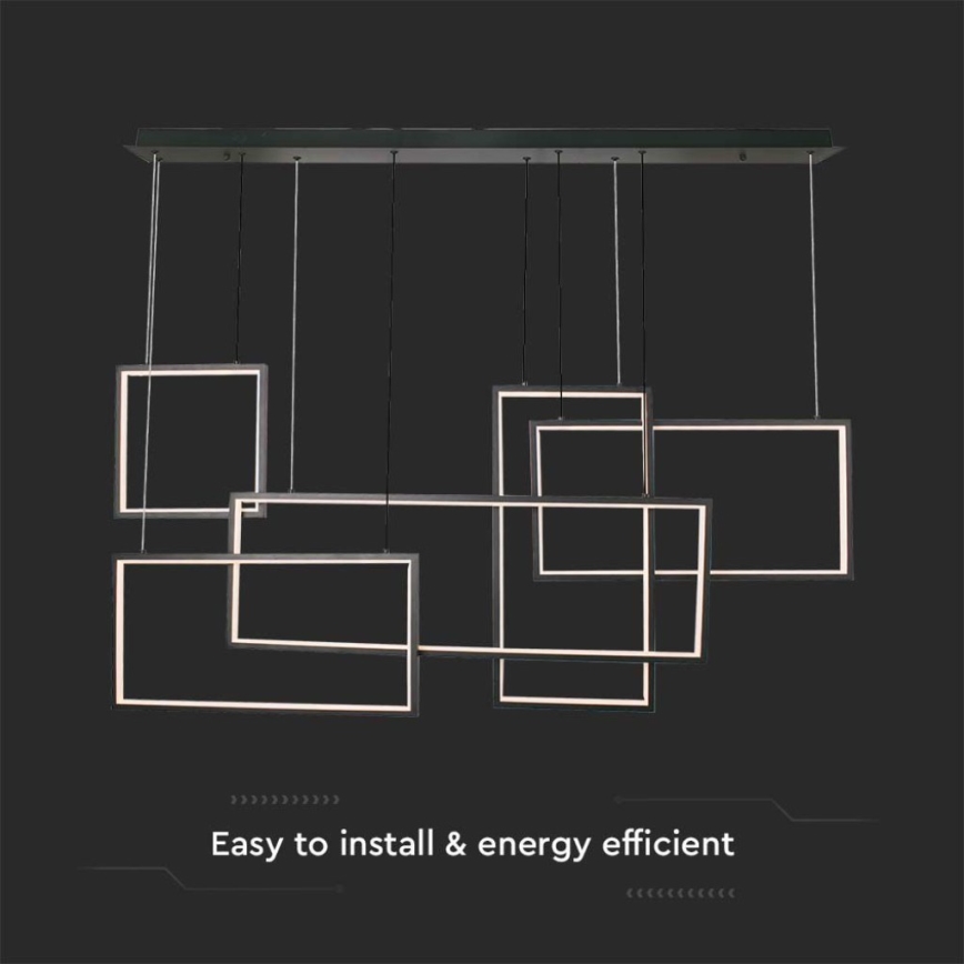 LED Dimmable chandelier on a string LED/45W/230V 3000K black