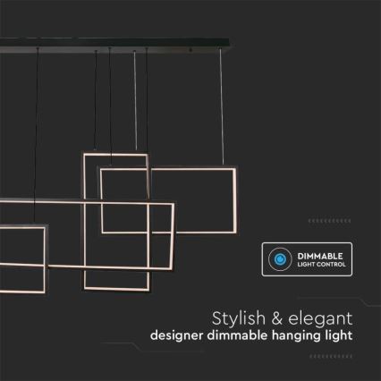 LED Dimmable chandelier on a string LED/45W/230V 3000K black