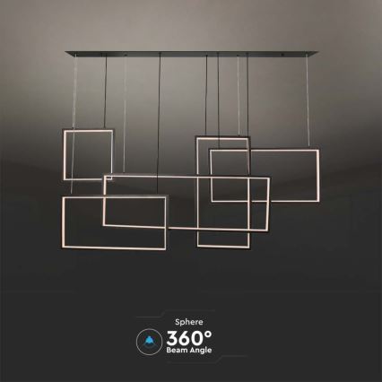 LED Dimmable chandelier on a string LED/45W/230V 3000K black
