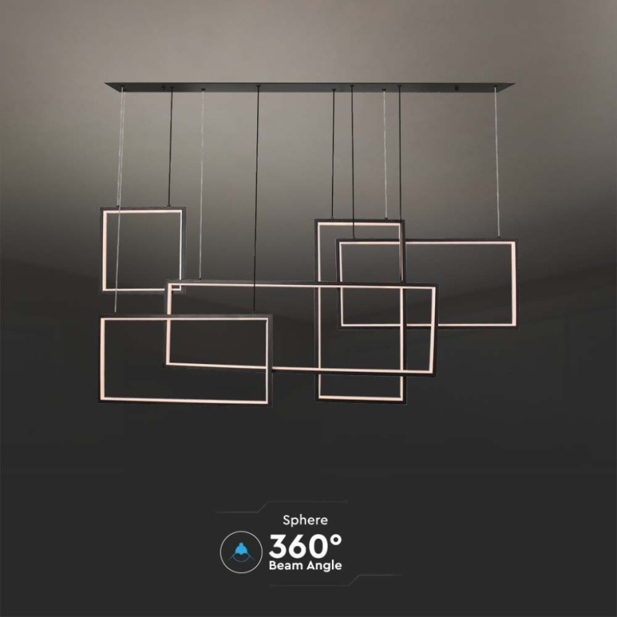 LED Dimmable chandelier on a string LED/45W/230V 3000K black