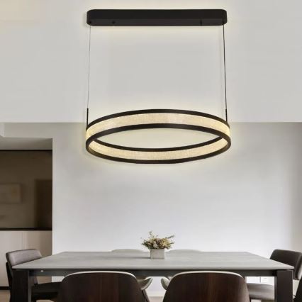 LED Dimmable chandelier on a string LED/45W/230V 3000-6500K d. 60 cm black + remote control