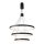 LED Dimmable chandelier on a string LED/46W/230V 3000K black