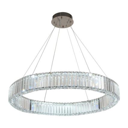 LED Dimmable crystal chandelier on a string LED/50W/230V 3000-6500K shiny chrome + remote control