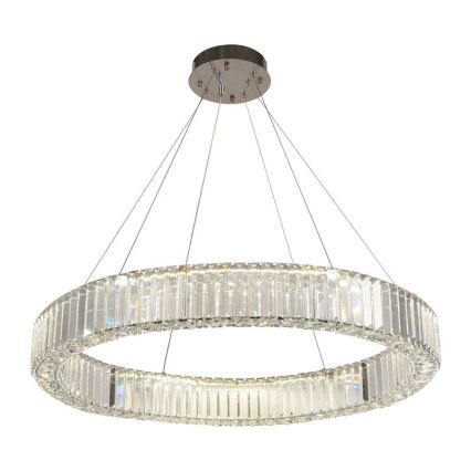 LED Dimmable crystal chandelier on a string LED/50W/230V 3000-6500K shiny chrome + remote control