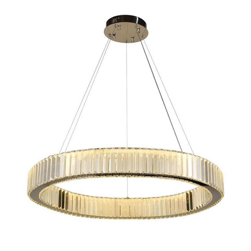 LED Dimmable crystal chandelier on a string LED/50W/230V 3000-6500K shiny chrome + remote control