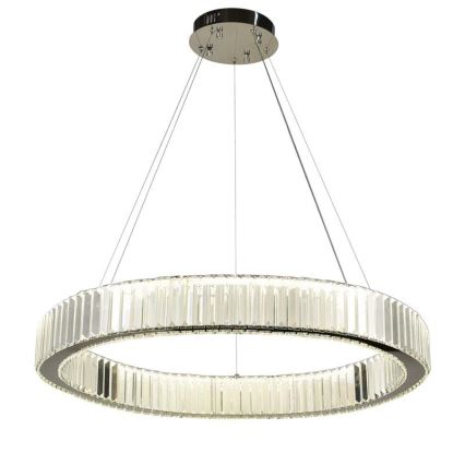LED Dimmable crystal chandelier on a string LED/50W/230V 3000-6500K shiny chrome + remote control