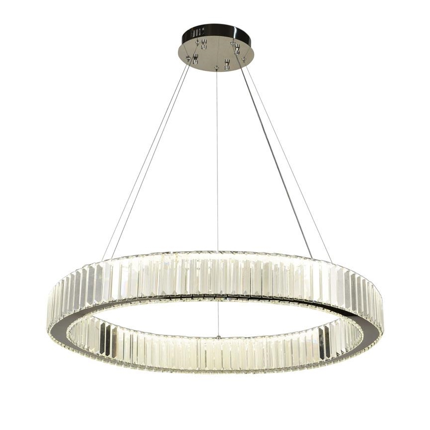 LED Dimmable crystal chandelier on a string LED/50W/230V 3000-6500K shiny chrome + remote control