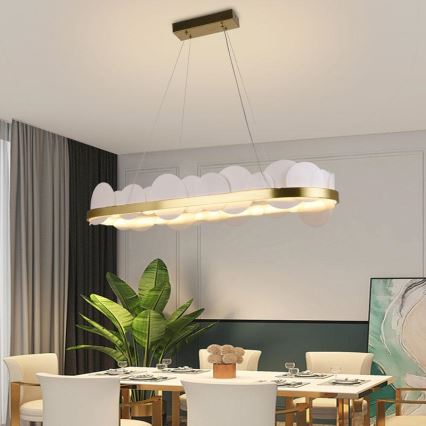 LED Dimmable chandelier on a string LED/50W/230V 3000-6500K gold + remote control