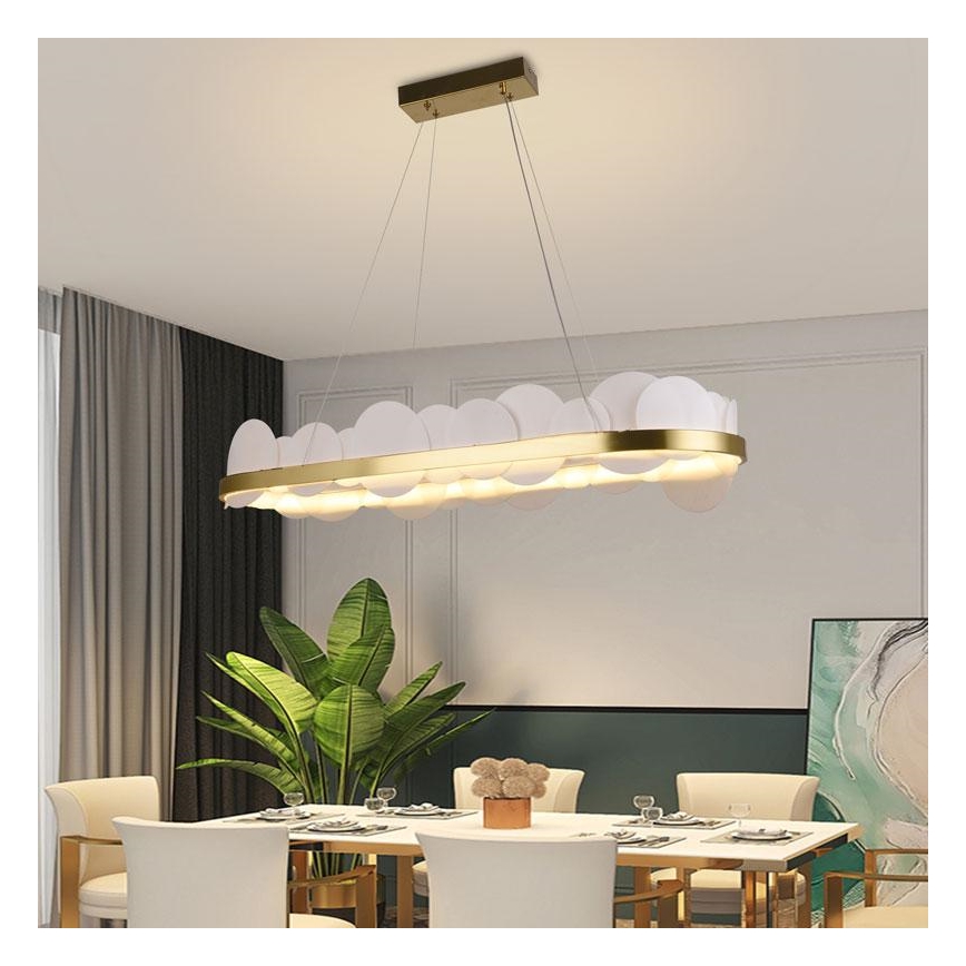LED Dimmable chandelier on a string LED/50W/230V 3000-6500K gold + remote control