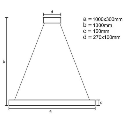 LED Dimmable chandelier on a string LED/50W/230V 3000-6500K gold + remote control