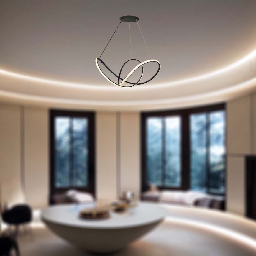 LED Dimmable chandelier on a string LED/50W/230V 3000K black
