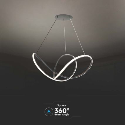 LED Dimmable chandelier on a string LED/50W/230V 3000K black