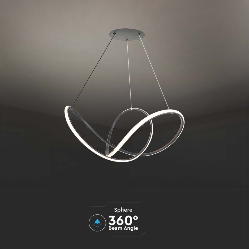 LED Dimmable chandelier on a string LED/50W/230V 3000K black