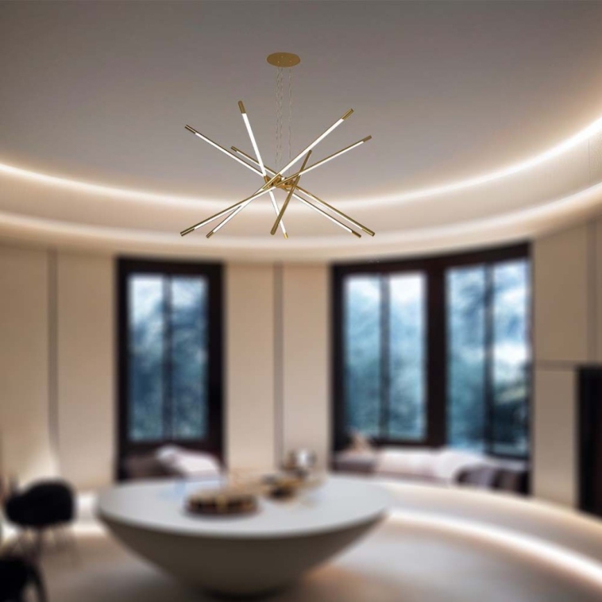LED Dimmable chandelier on a string LED/50W/230V 3000K gold