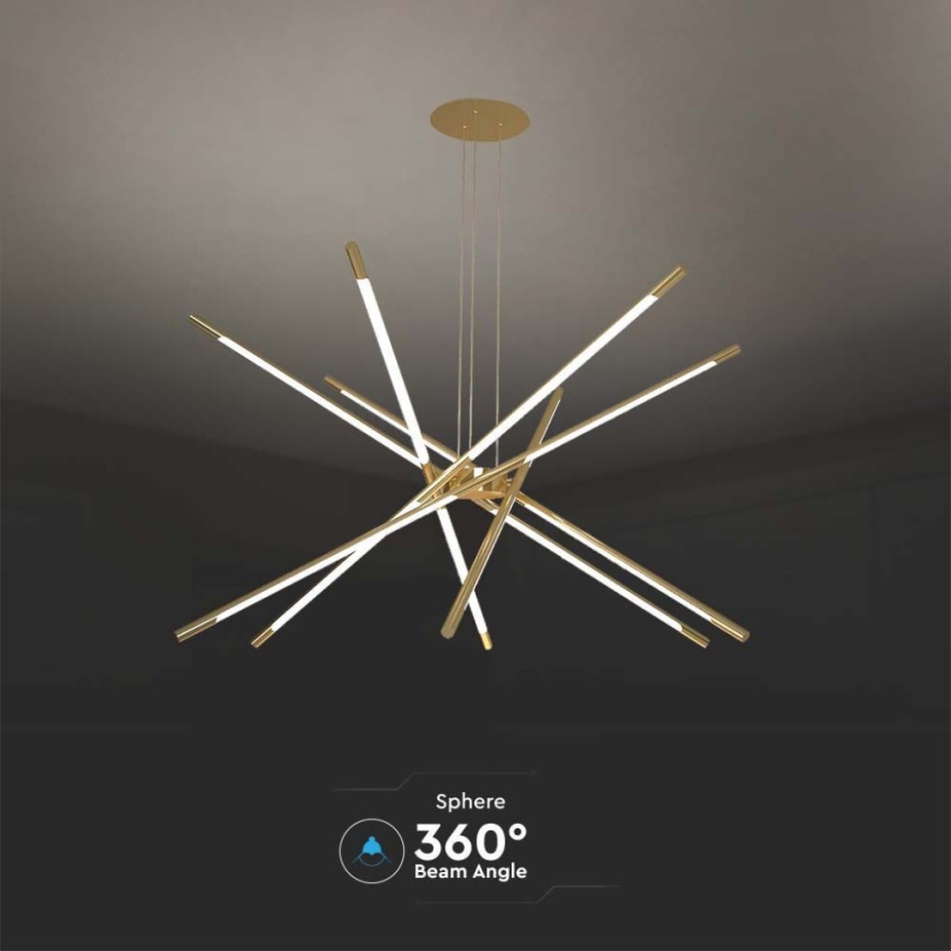 LED Dimmable chandelier on a string LED/50W/230V 3000K gold