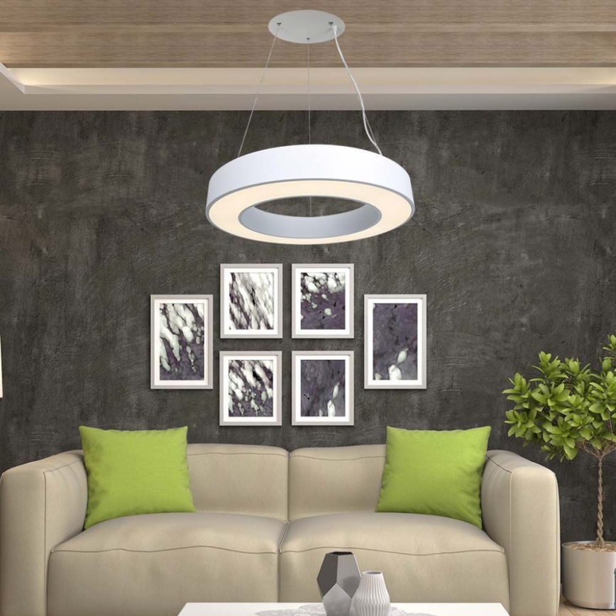 LED Dimmable chandelier on a string LED/50W/230V 4000K d. 60 cm white