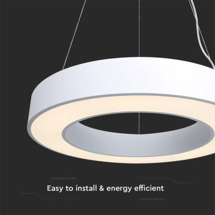 LED Dimmable chandelier on a string LED/50W/230V 4000K d. 60 cm white