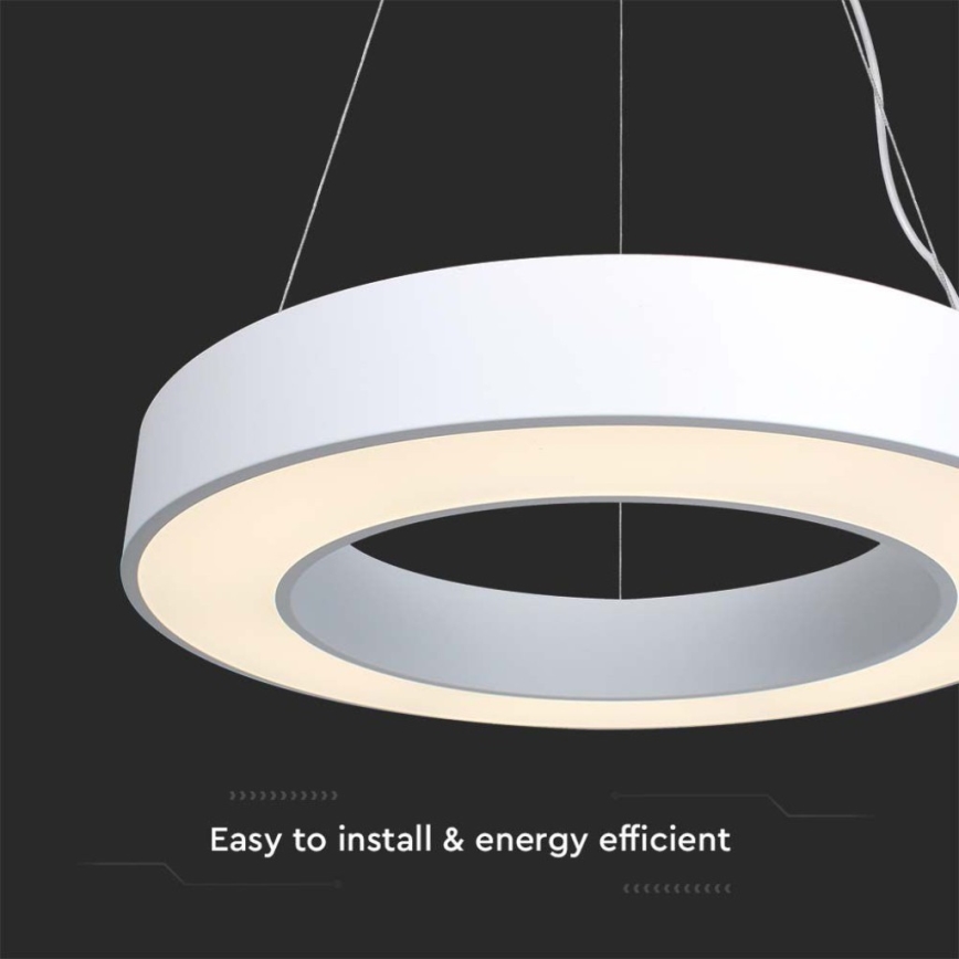 LED Dimmable chandelier on a string LED/50W/230V 4000K d. 60 cm white