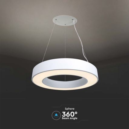LED Dimmable chandelier on a string LED/50W/230V 4000K d. 60 cm white